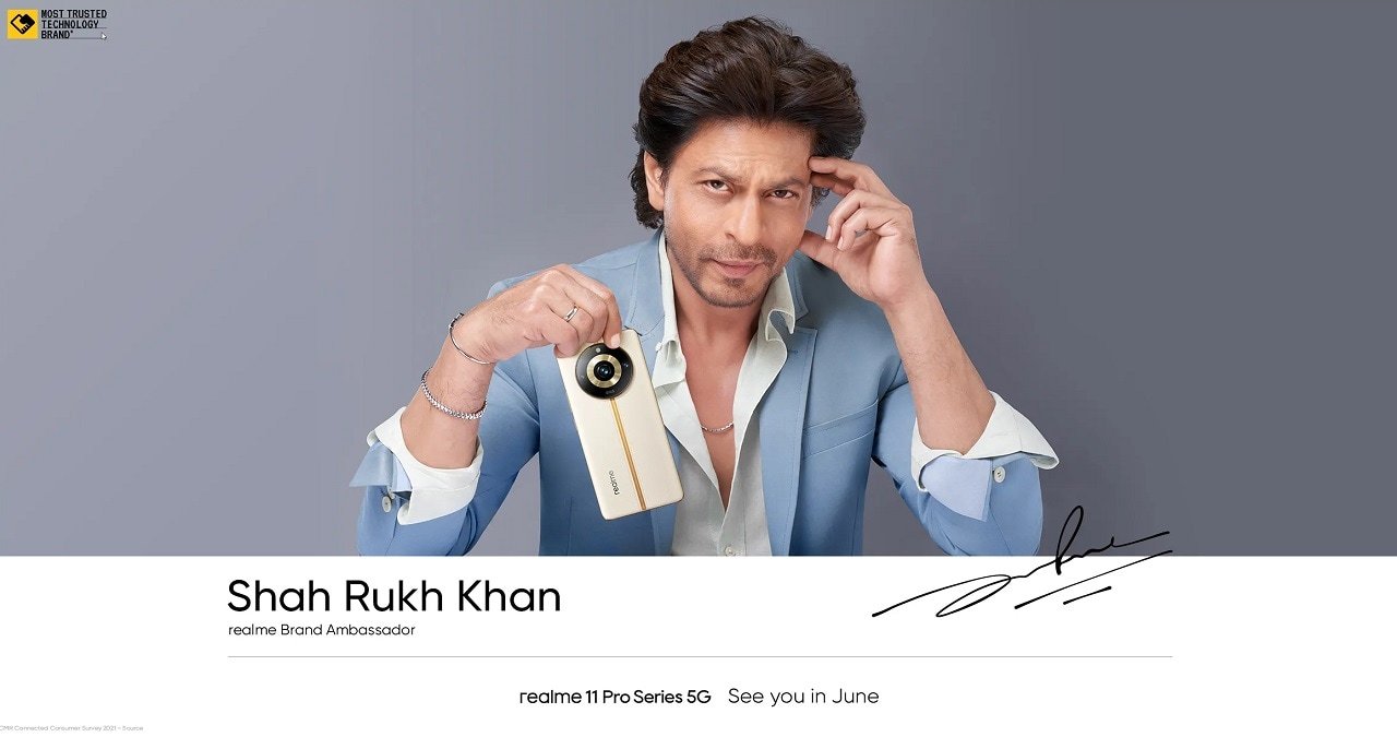 शाहरुख खान बेचेंगे Realme 11 Pro, कंपनी ने बनाया ब्रांड एंबेसडर